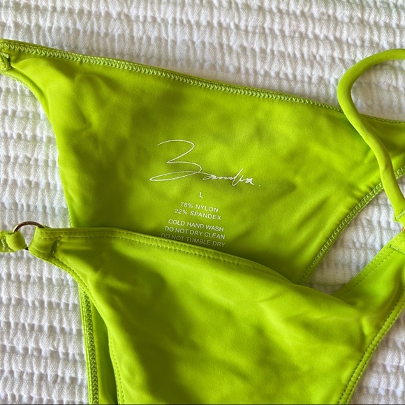 BambaSwim RINGLEADER top and bottoms – lime green - Picture 6 of 6